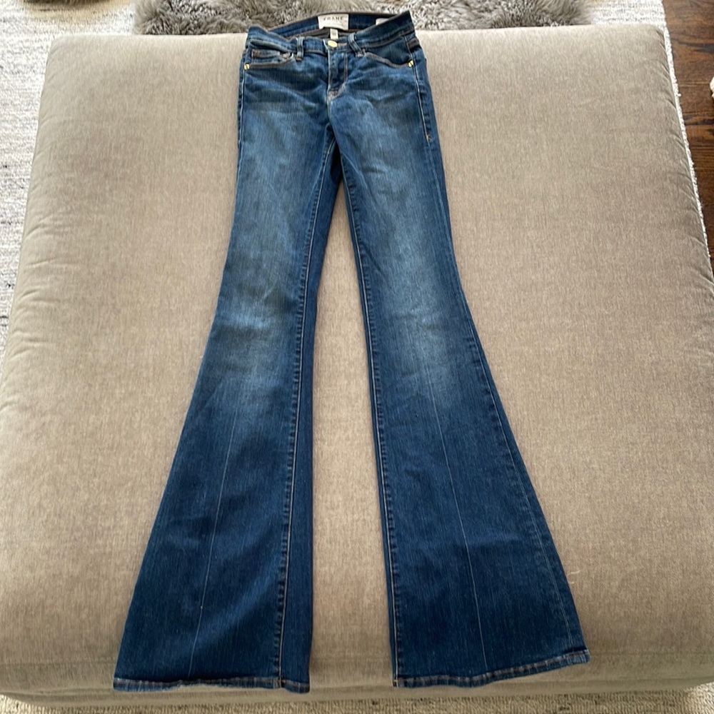 Size 23 FRAME flared legged jeans